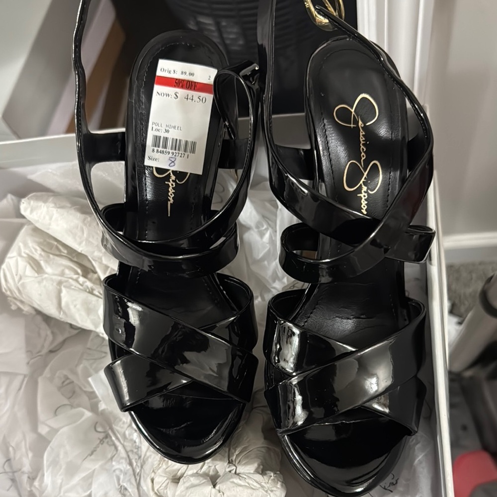 Patent Blk Leather pumps